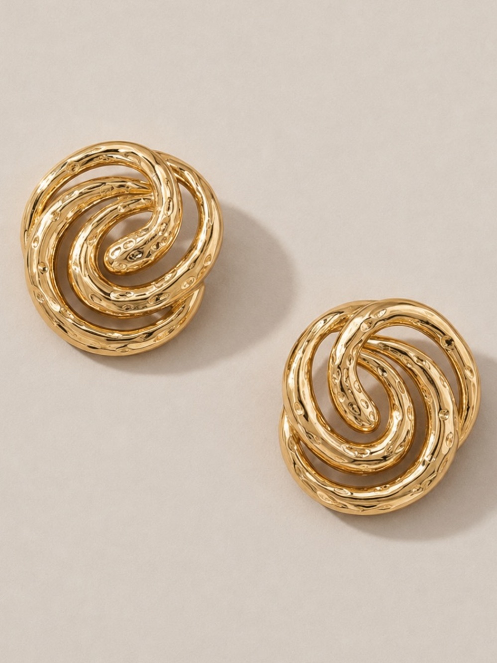 New! Gold Multi Loop Earrings NWOT